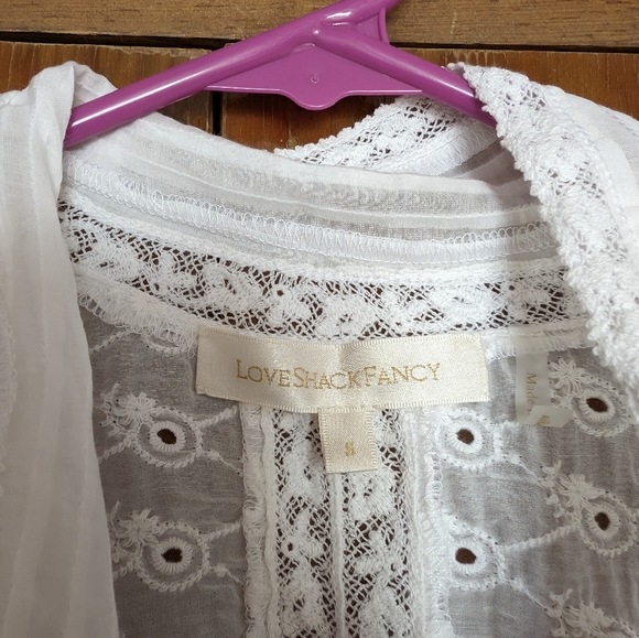 LoveShackFancy top with floral embroidery trim - Picture 2 of 4